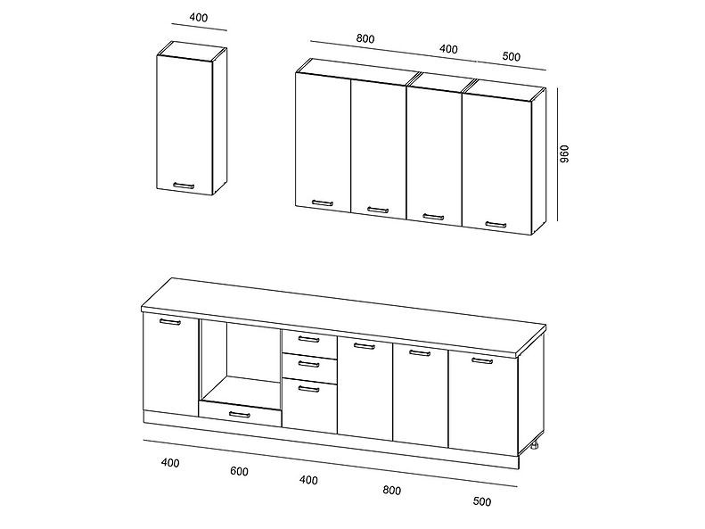 Кухня Грейс 2,7 метра Кухня Грейс 2,7 метра