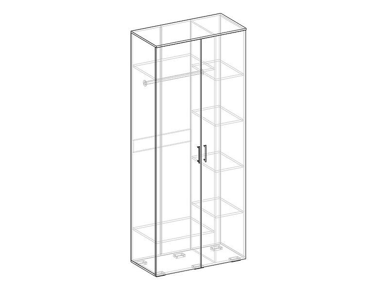 Шкаф 2х створчатый (540) Афина 90 см