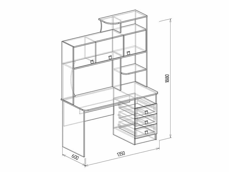 Компьютерный стол Альфа-3 Альфа 62 см Компьютерный стол Альфа-3 Альфа 62 см