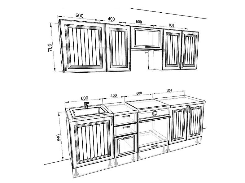 Кухня Принцесса — длина 3,1 м