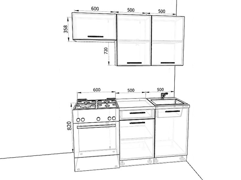 Кухня Валерия-М 1,6 метра