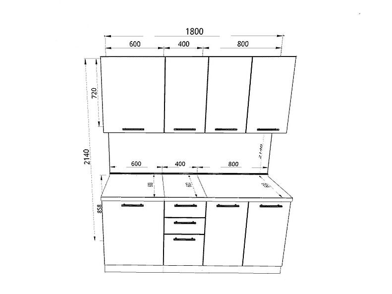 Кухня Шанталь 1,8 метра