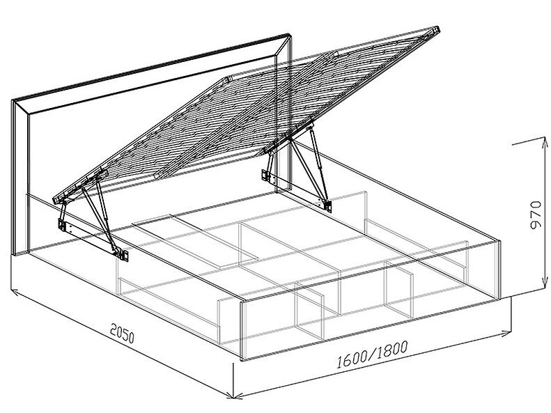Модуль № 33 Кровать №2 с подъёмником (с ортопедическим основанием) Корвет 160 см Модуль № 33 Кровать №2 с подъёмником (с ортопедическим основанием) Корвет 160 см
