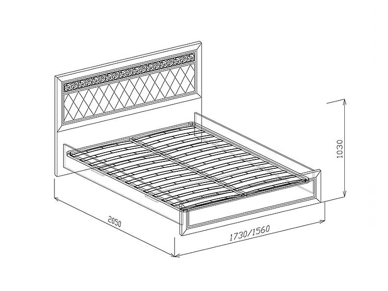 Кровать №1 (с основанием) Флоренция 156 см Кровать №1 (с основанием) Флоренция 156 см