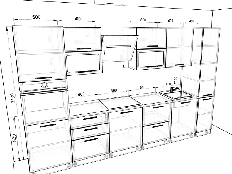 Кухня Валерия-М 3,4 метра Кухня Валерия-М 3,4 метра