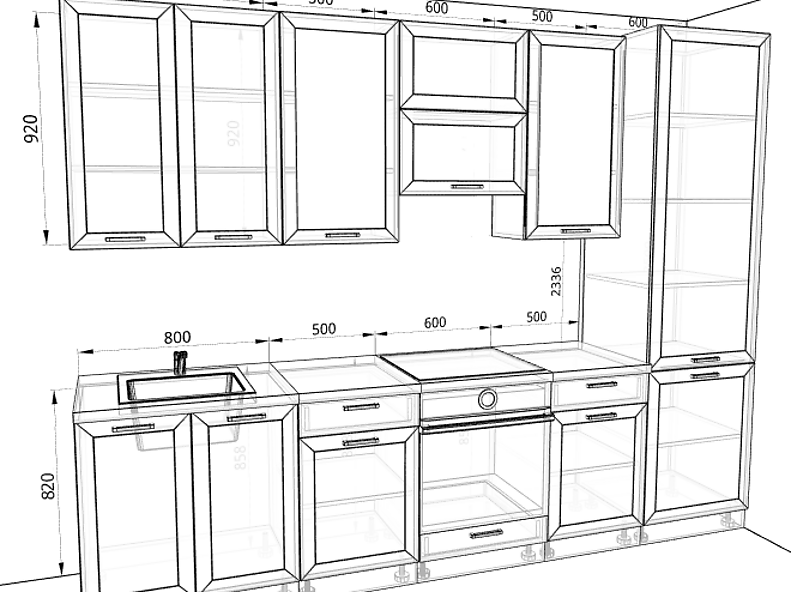 Кухня Глетчер 3,0 метра Кухня Глетчер 3,0 метра