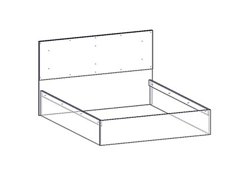 Кровать мягкое изголовье Виктория (ММ) 131 см