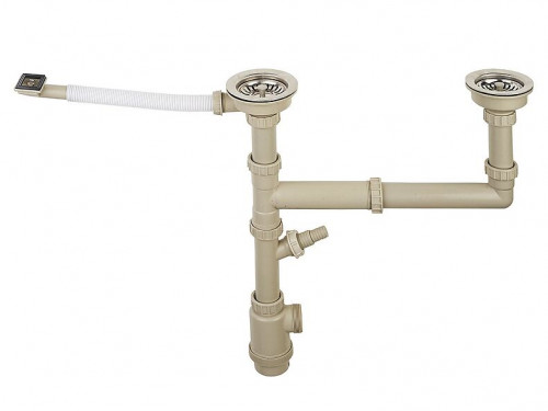 Выпуск большой двойной с переливом в комплекте с сифоном S810 Выпуск большой двойной с переливом в комплекте с сифоном S810