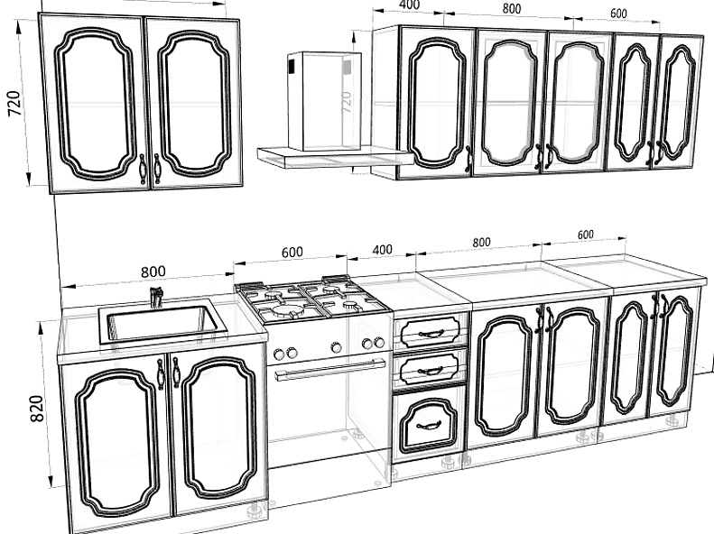 Кухня Базис-Классика 3,2 метра Кухня Базис-Классика 3,2 метра