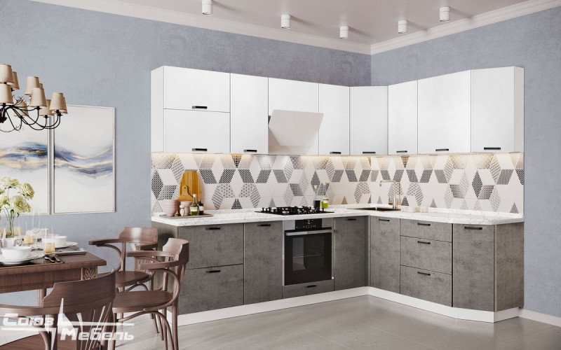 Кухня Модерн - длина 2,62 м, ширина 1,92 м Кухня Модерн - длина 2,62 м, ширина 1,92 м