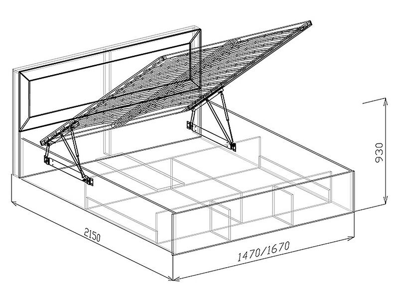 Модуль № 33 Кровать №1 с подъёмником (с ортопедическим основанием) Корвет 147 см Модуль № 33 Кровать №1 с подъёмником (с ортопедическим основанием) Корвет 147 см