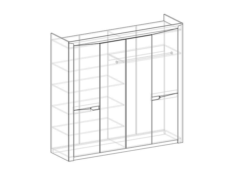 Шкаф напольный Хилтон 196 см