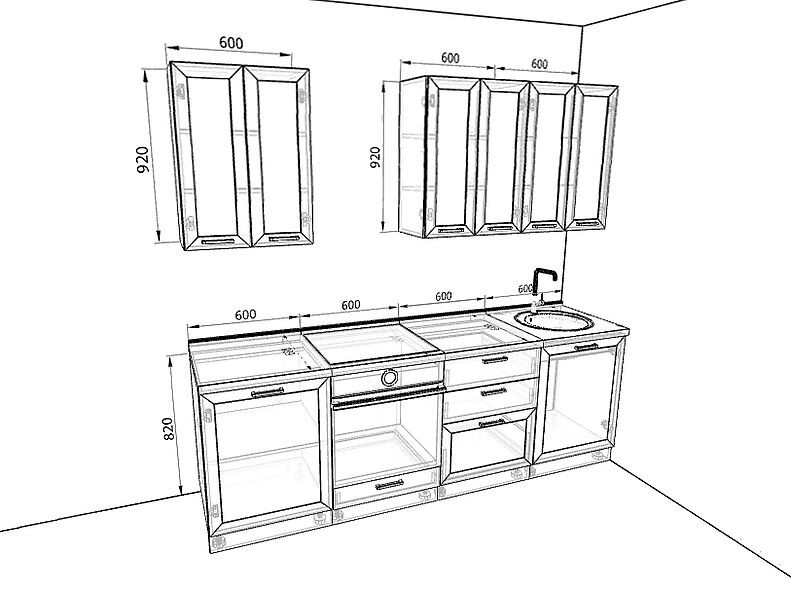 Кухня Глетчер 2,4 метра