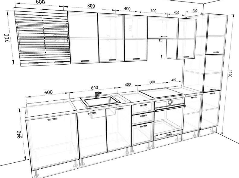 Кухня Европа — длина 3,3 м