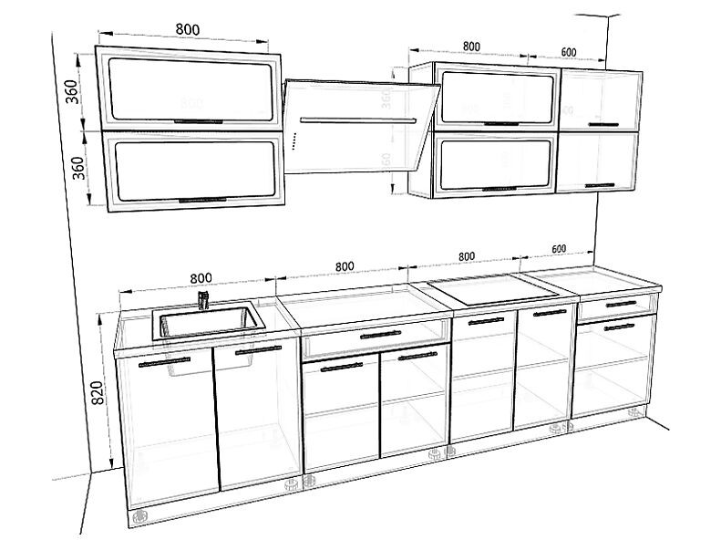 Кухня Шанталь 3,0 метра Кухня Шанталь 3,0 метра