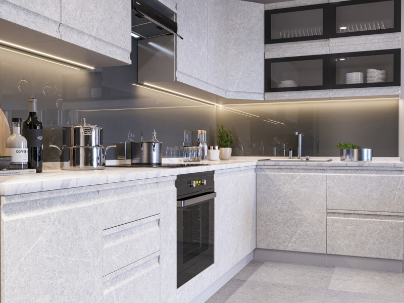 Кухня Скала - длина 4,6 м, ширина 1 м