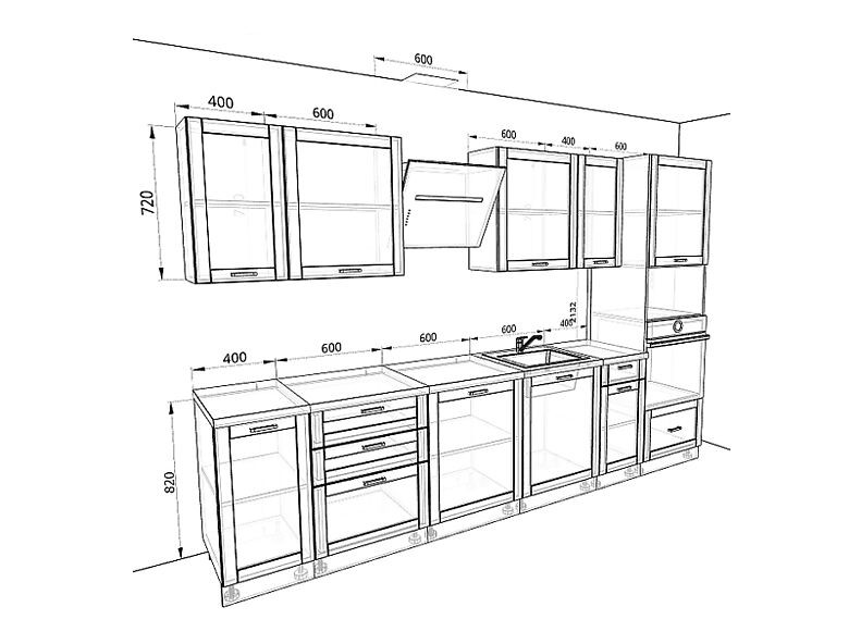 Кухня Вирджиния 3,2 метра Кухня Вирджиния 3,2 метра