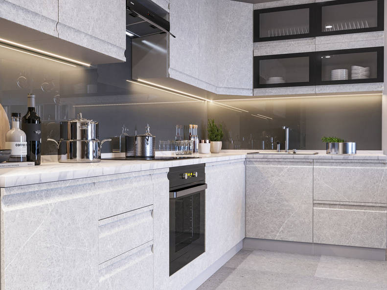 Кухня Скала — длина 3,7 м ширина 2,6 м