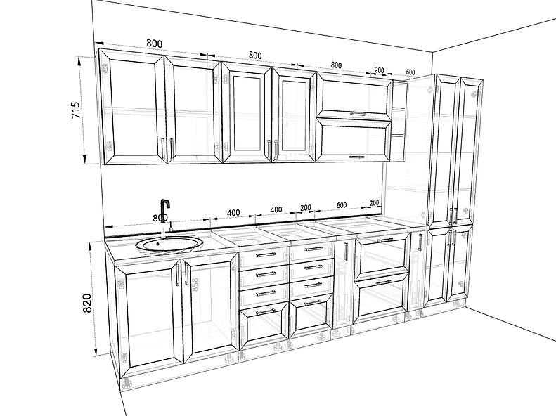 Кухня Кёльн — длина 3,2 м