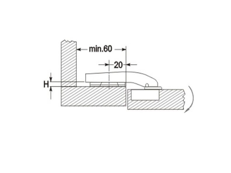 Петля с доводчиком 90 град Петля с доводчиком 90 град