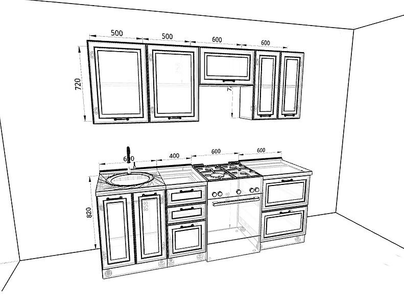 Кухня Ницца Роял 2,2 метра Кухня Ницца Роял 2,2 метра