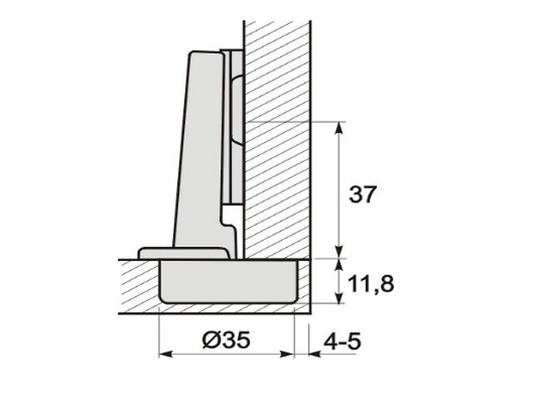 Петля с доводчиком 110 град Петля с доводчиком 110 град