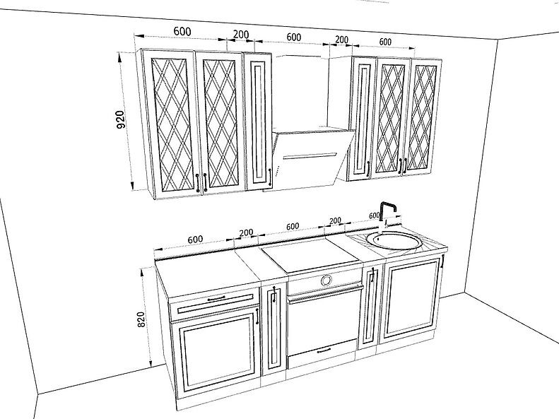 Кухня Ницца 2,2 метра Кухня Ницца 2,2 метра
