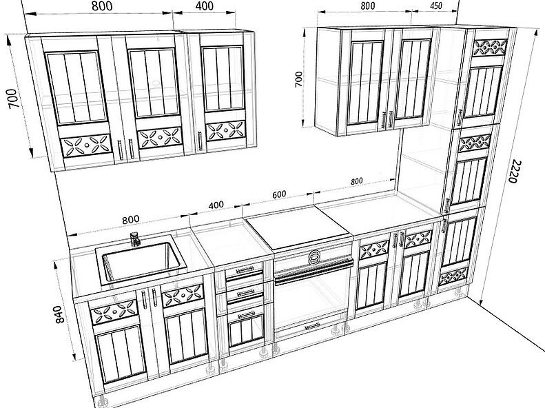 Кухня Камелия — длина 3,1 м