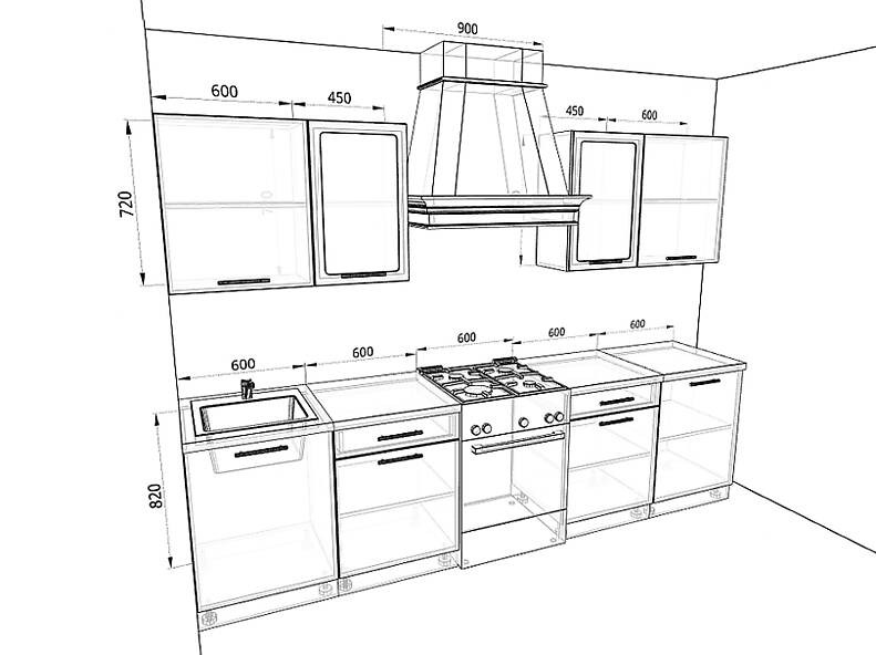 Кухня Базис 3,0 метра