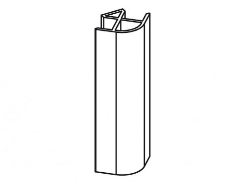 Уголок соединительный для цоколя.  90 град.  Н-100мм Уголок соединительный для цоколя.  90 град.  Н-100мм