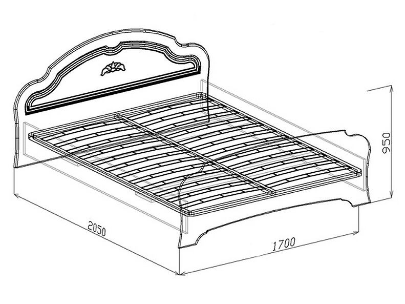Кровать №1 (с ортопедическим основанием) Валенсия (Союз) 170 см Кровать №1 (с ортопедическим основанием) Валенсия (Союз) 170 см