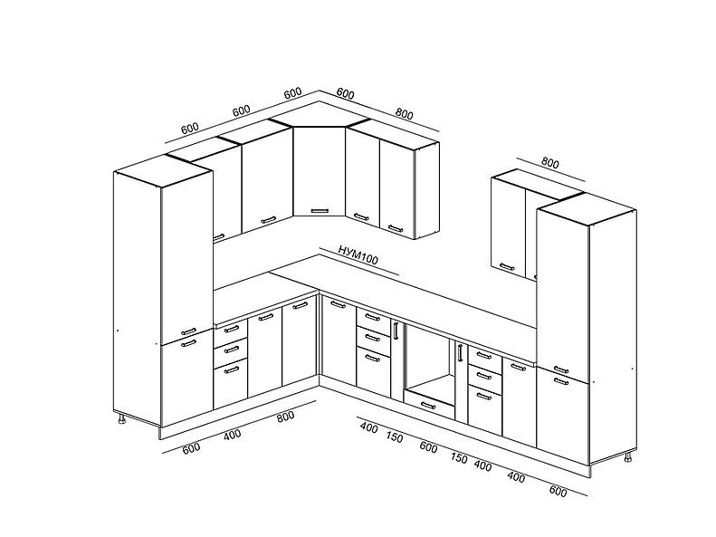 Кухня Грейс 2,7 метра Кухня Грейс 2,7 метра
