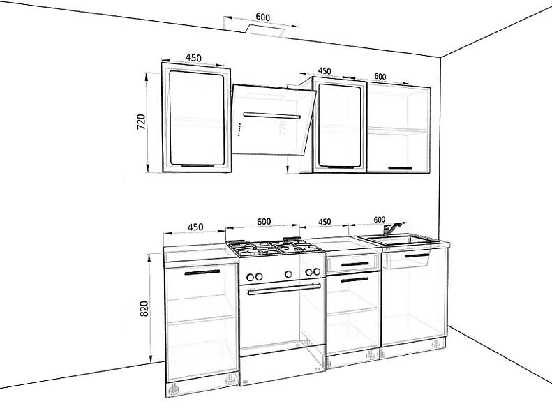 Кухня Базис 2,1 метра Кухня Базис 2,1 метра