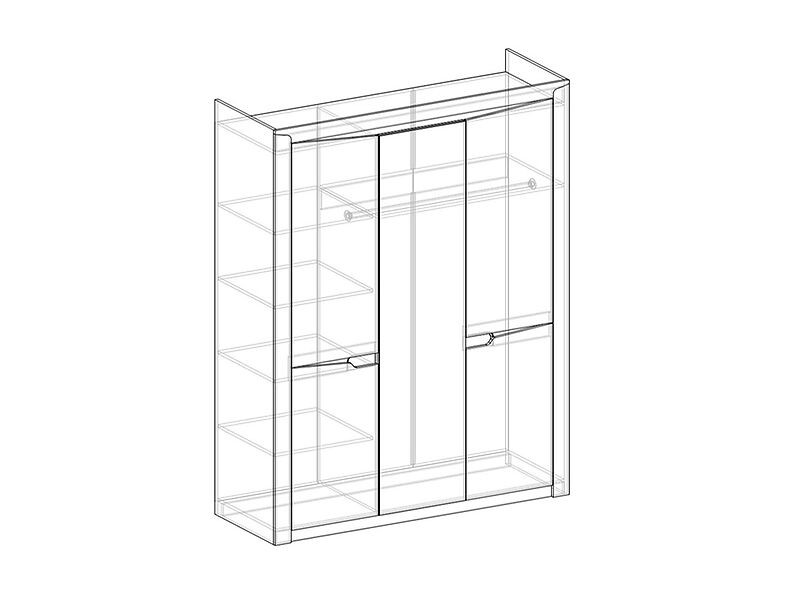 Шкаф напольный Хилтон 151 см