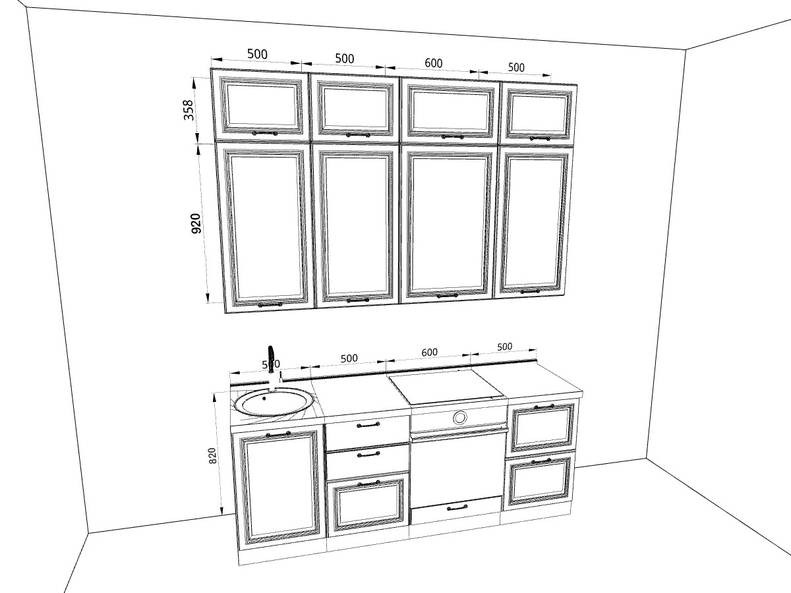Кухня Нувель — длина 2,1 м