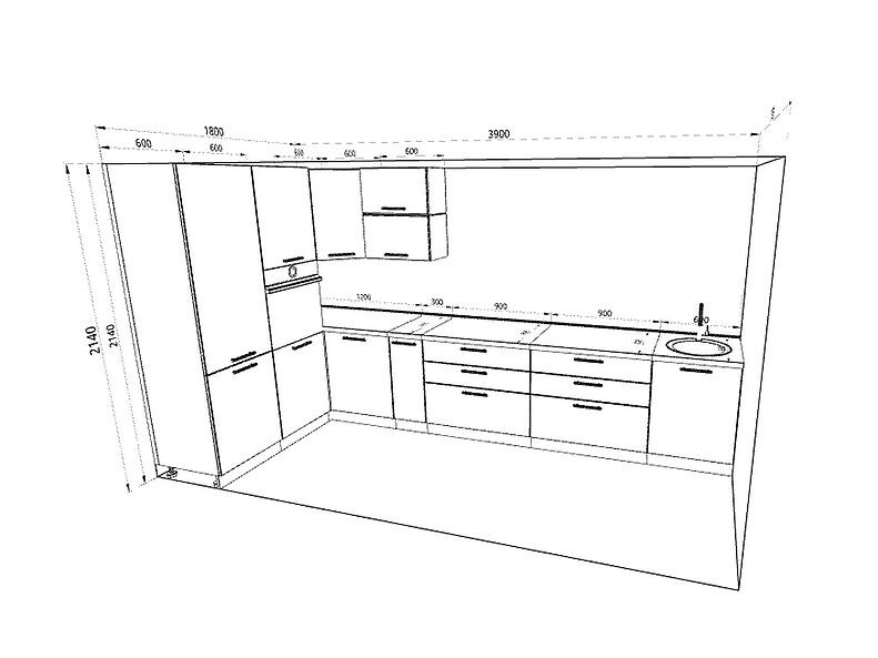 Кухня Шанталь 3,9 метра