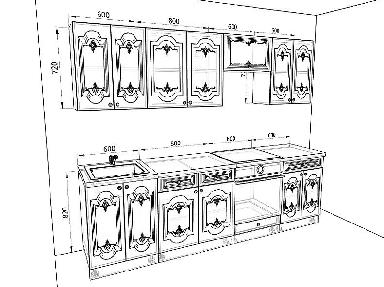 Кухня Шарлиз 2,6 метра Кухня Шарлиз 2,6 метра