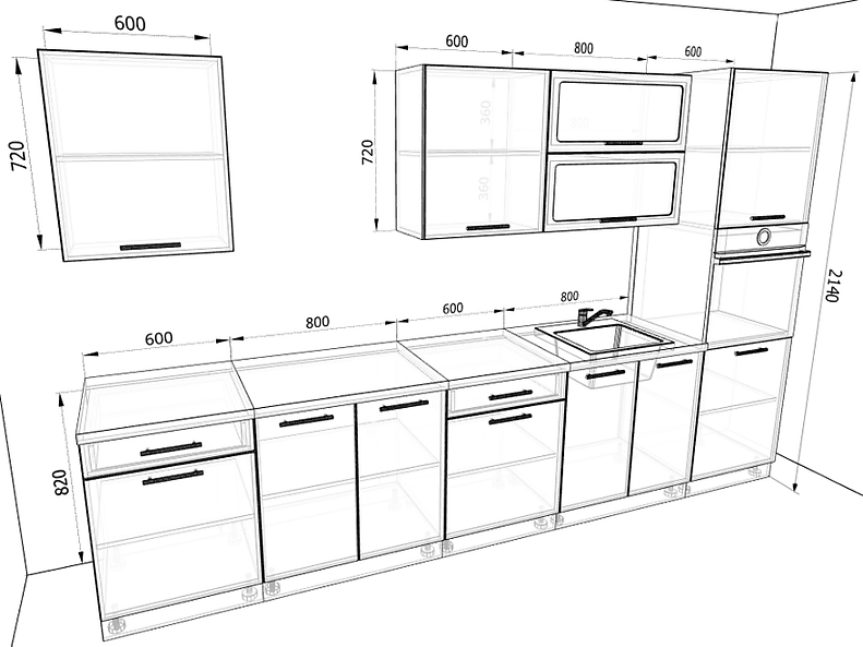 Кухня Базис 3,4 метра Кухня Базис 3,4 метра
