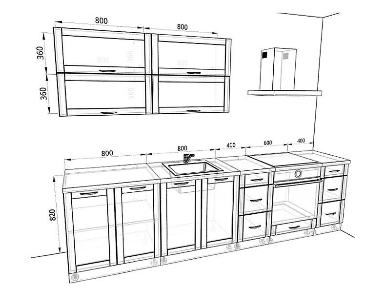 Кухня Базис Nicole 3,0 метра