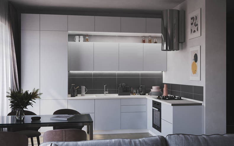 Кухня Эстетик — длина 3,4 м ширина 2,2 м