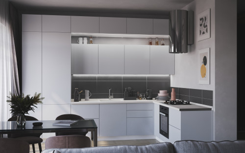 Кухня Эстетик - длина 3,4 м, ширина 2,19 м Кухня Эстетик - длина 3,4 м, ширина 2,19 м