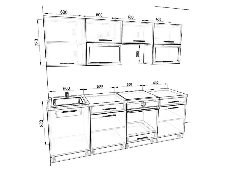Кухня Базис 2,4 метра Кухня Базис 2,4 метра