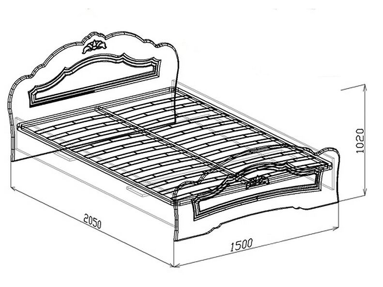 Кровать №1 (с ортопедическим основанием) Корона 150 см Кровать №1 (с ортопедическим основанием) Корона 150 см