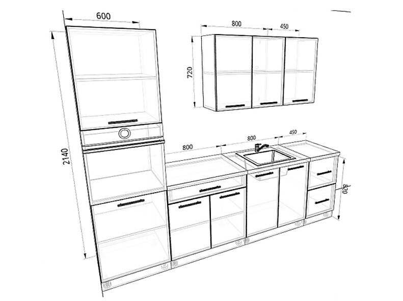 Кухня Базис 2,7 метра Кухня Базис 2,7 метра
