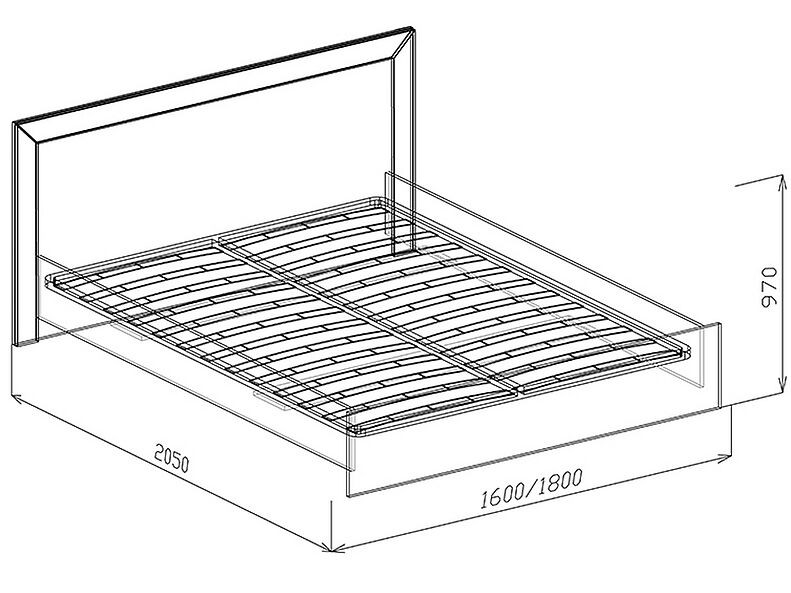 Модуль № 31 Кровать №2 (с ортопедическим основанием) Корвет 160 см Модуль № 31 Кровать №2 (с ортопедическим основанием) Корвет 160 см