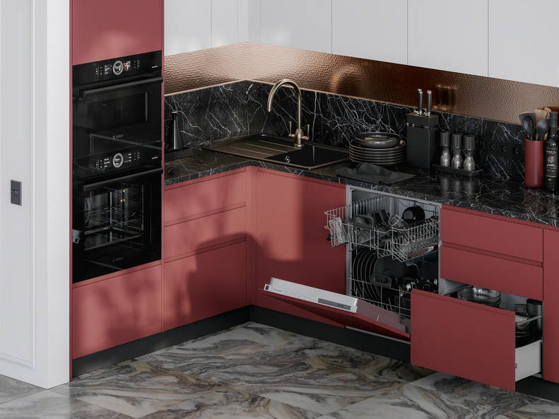 Модульная кухня Эмма — длина 3,6 м, ширина 1,2 м