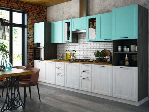 Кухня Квадро - длина 3,8 м Кухня Квадро - длина 3,8 м