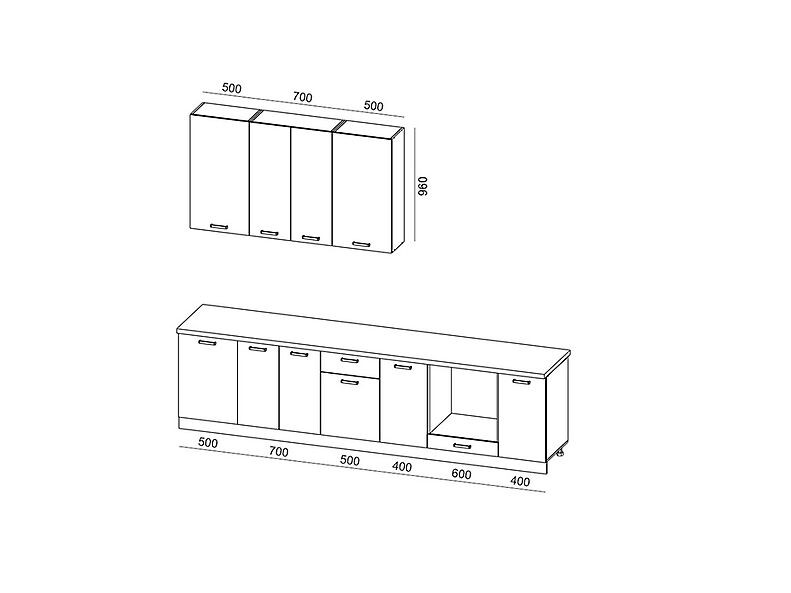 Кухня Грейс 3,1 метра Кухня Грейс 3,1 метра