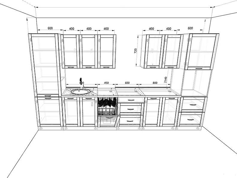 Кухня Базис Nicole-Wood 3,9 метра