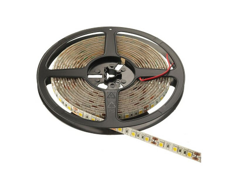 Лента 60 диодов/п.м. 5050 теплый белый 12V, 14,4w/м, L-5м